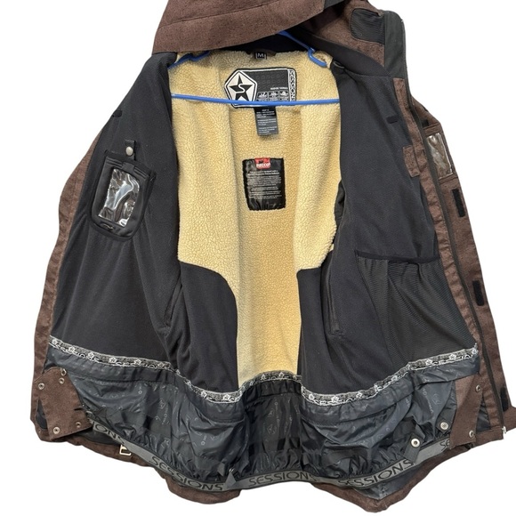 Sessions Ridge Series Men’s Ski/Snowboard Jacket M Brown RECCO - Picture 2 of 15